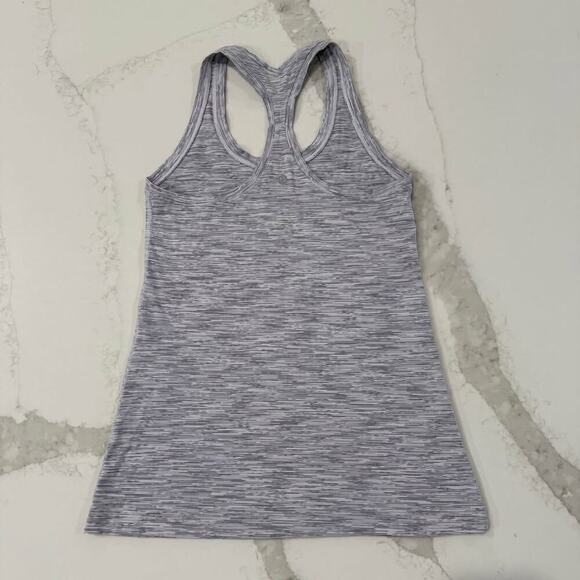 Lululemon Cool Racerback II Wee Are From Space Women's 4 Alpine Ice Grey Workout - Picture 4 of 8